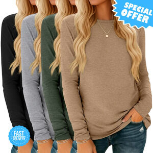 BRAND NEW Oakgarden Women's Long Sleeve Casual Tee - Perfect for Fall!